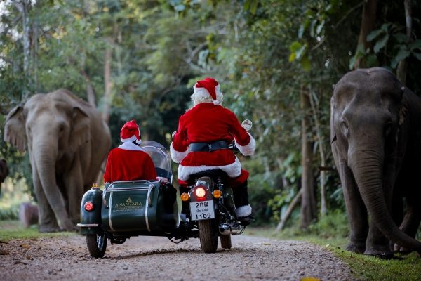 Santa In A Sidecar At Anantara Golden Triangle Elephant Camp & Resort_副本.jpg