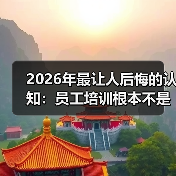 2026年最让人后悔的认知：员工培训根本不是花钱（图1）