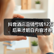 抖音酒店营销亏钱12万，后来才明白内容才是关键（图1）