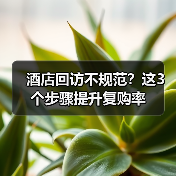 酒店回访不规范?这3个步骤提升复购率(图3) 酒店回访不规范?这3个步骤提升复购率(图3)